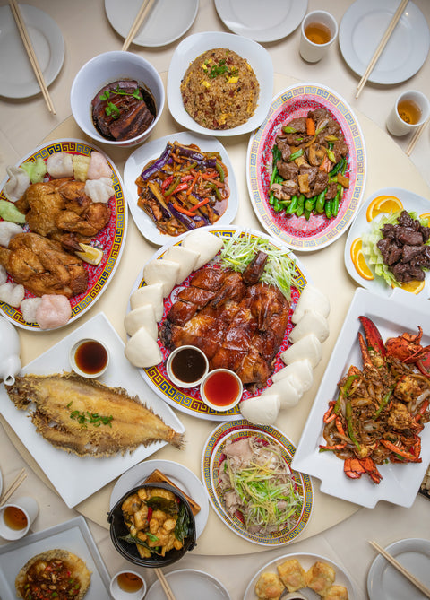 Phoenix Inn Chinese Cuisine food spread (portrait)